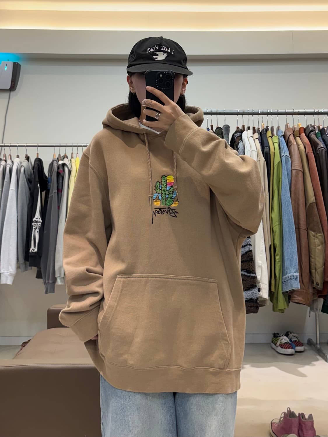 스투시 선인장 그래픽 후드티 상품이미지5