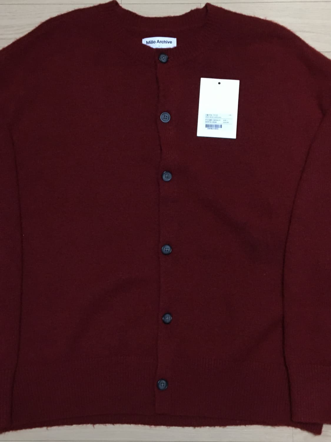 [L] 밀로아카이브 크롭 가디건 레드 상품이미지2