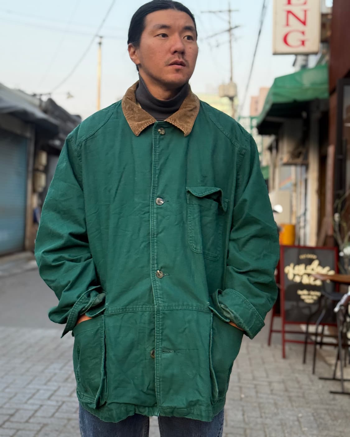 80-90‘s 에디바우어 코튼 헌팅 필드자켓 XL 상품이미지8