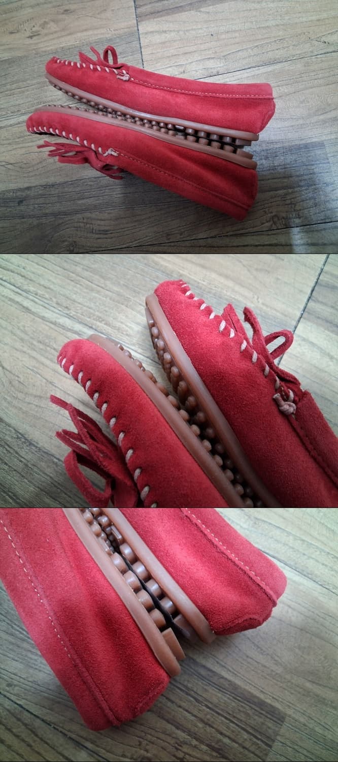 MINNETONKA 빨강색 가죽로퍼 태슬 실 칼발250 미착화
표기는 7 상품이미지5