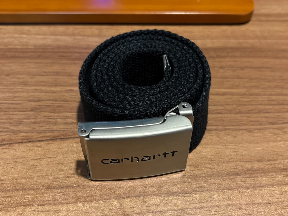 칼하트 클립 벨트 크롬 블랙 상품이미지1