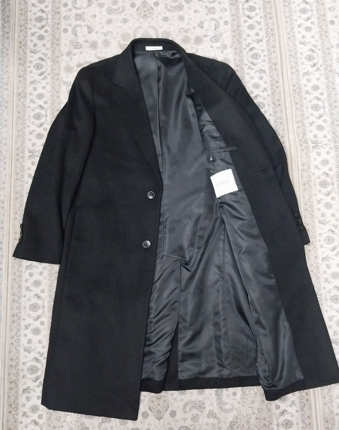 ZIOZIA  블랙 싱글 코트 100 상품이미지2