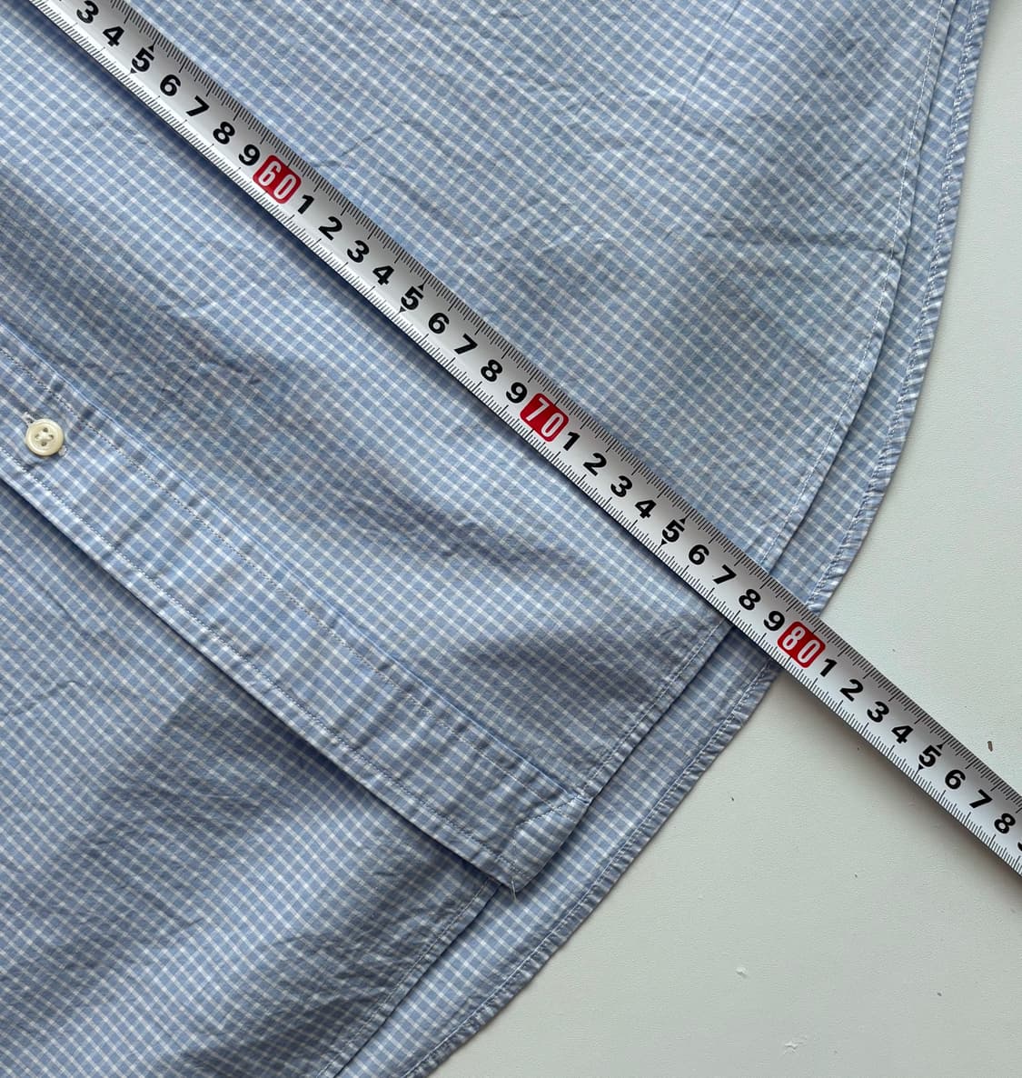 Polo 폴로랄프로렌 소라색 깅엄 체크 셔츠 상품이미지7