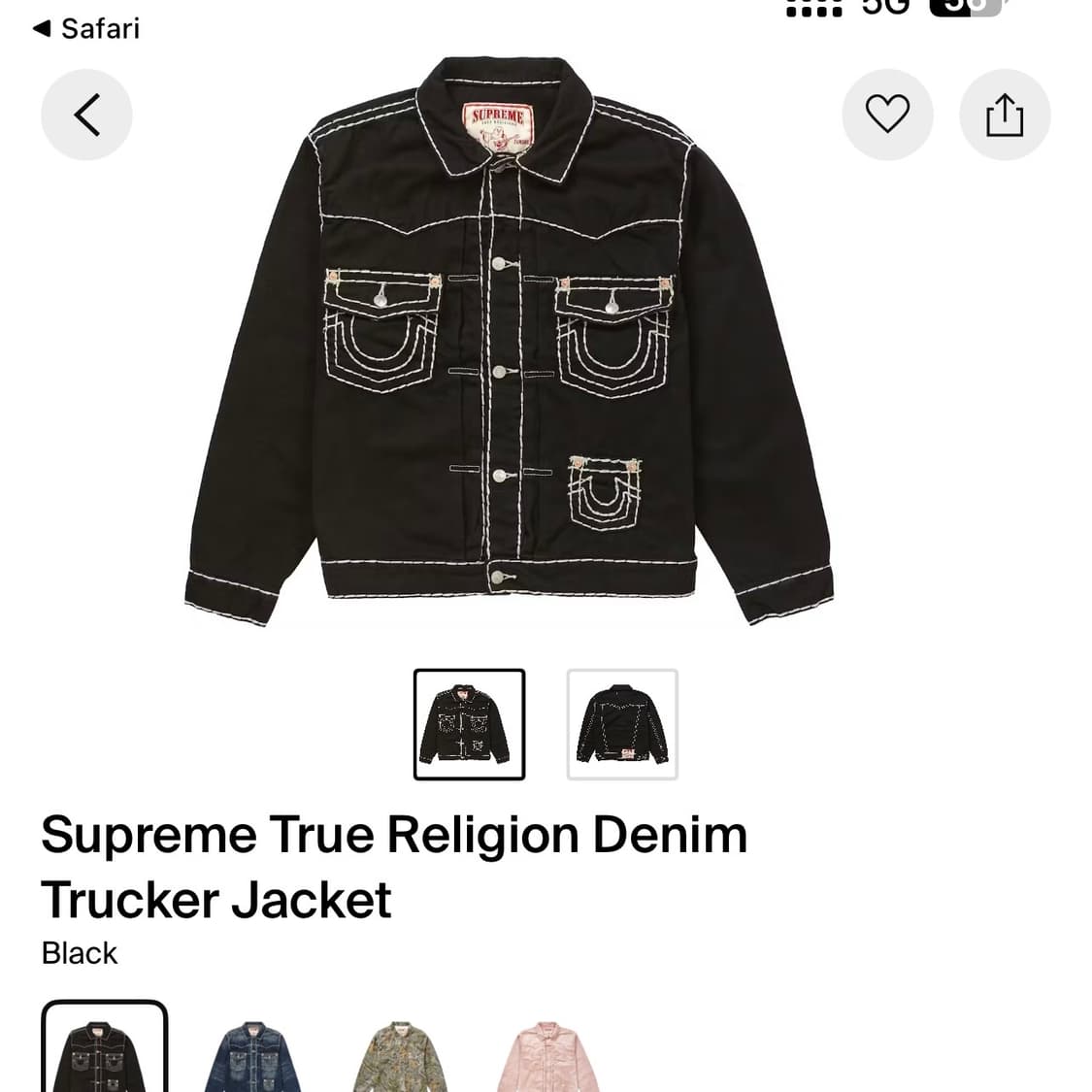 Supreme true religion jacket 상품이미지1