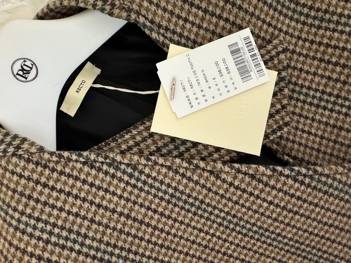(새상품) 렉토 70S DOG TOOTH CHECK BELT COAT 상품이미지9