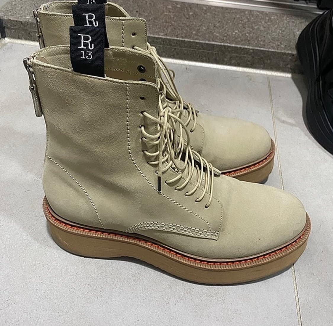 R13 베이지 싱글 스웨이드 부츠 43 상품이미지1