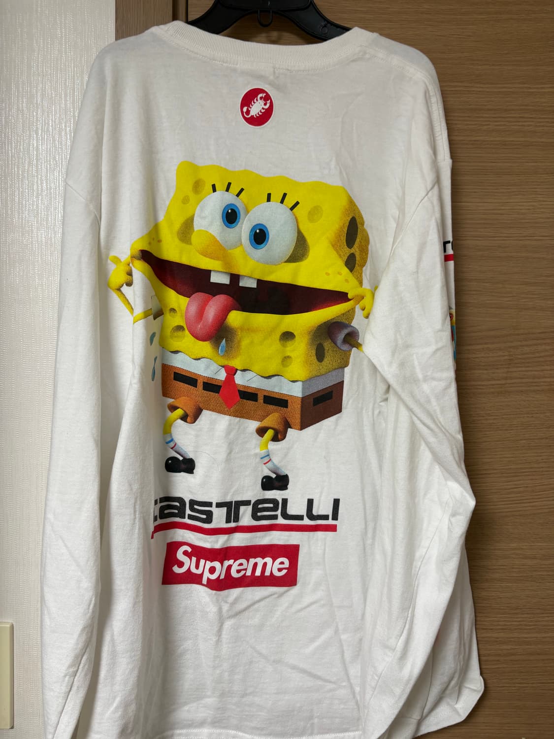 슈프림 스폰지밥 흰색 롱슬리브 L 상품이미지1