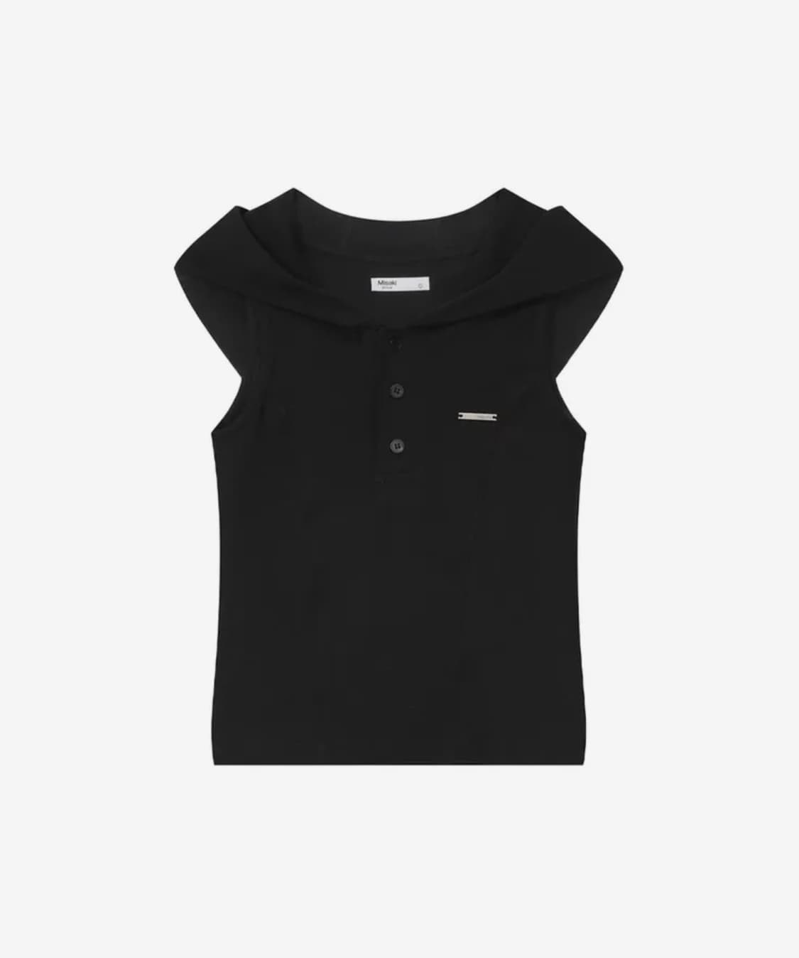 미세키서울 Line hoodie vest BLACK 상품이미지1