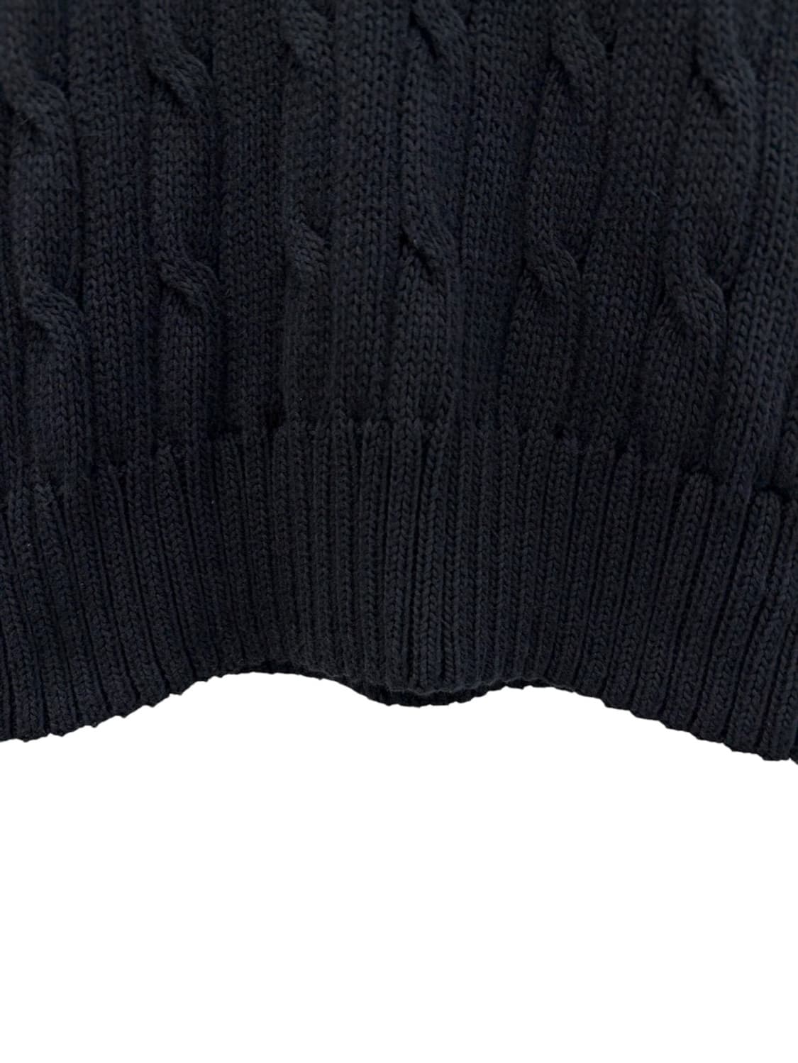 폴로 케이블 꽈배기 브이넥니트 블랙 (여성S) 상품이미지6