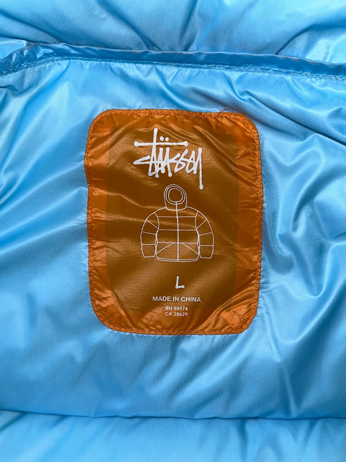 스투시 마이크로 립스탑 다운파카 오렌지 상품이미지6