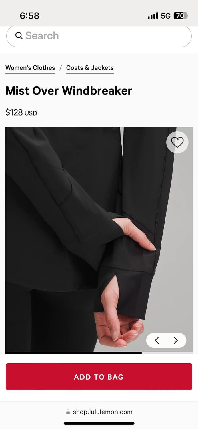 [Lululemon/룰루레몬] 미스트 오버 윈드 브레이커 *풀박 새상품 상품이미지8