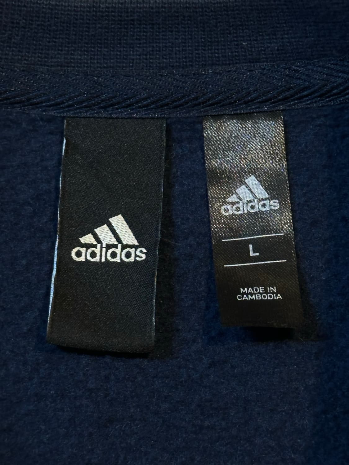 아디다스 ADIDAS 삼각로고 사이드라인 맨투맨 네이비 상품이미지6