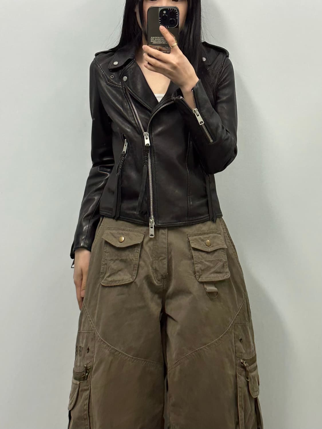 올세인츠 블랙 양가죽 레더 자켓 상품이미지2