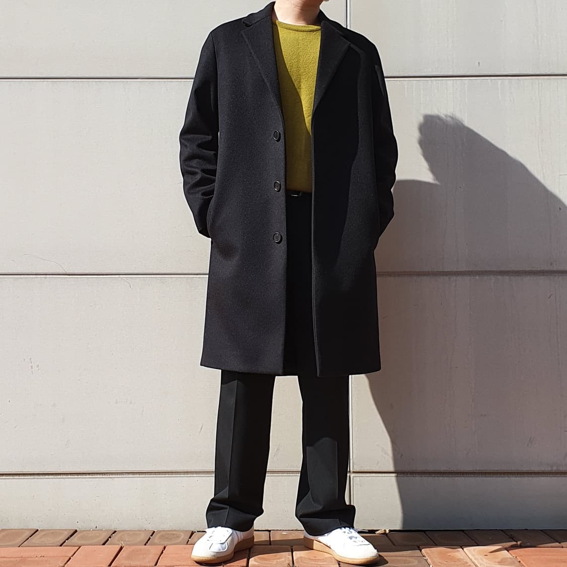 드로우핏 울캐시 라운드 니트 M 올리브 상품이미지7