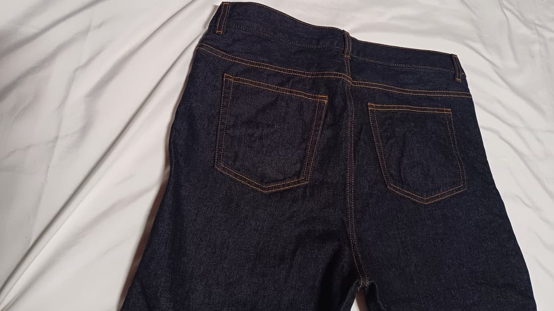 [새제품]32 코스 셀비지 데님팬츠 릴렉스드 진 청바지 생지 테이퍼드핏 상품이미지4