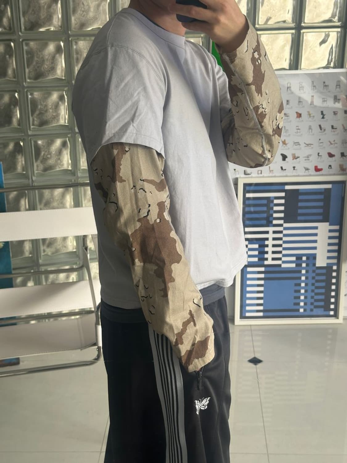 PANELED LAYERD SLEEVE 패널 레이어드 소매 티셔츠 상품이미지2