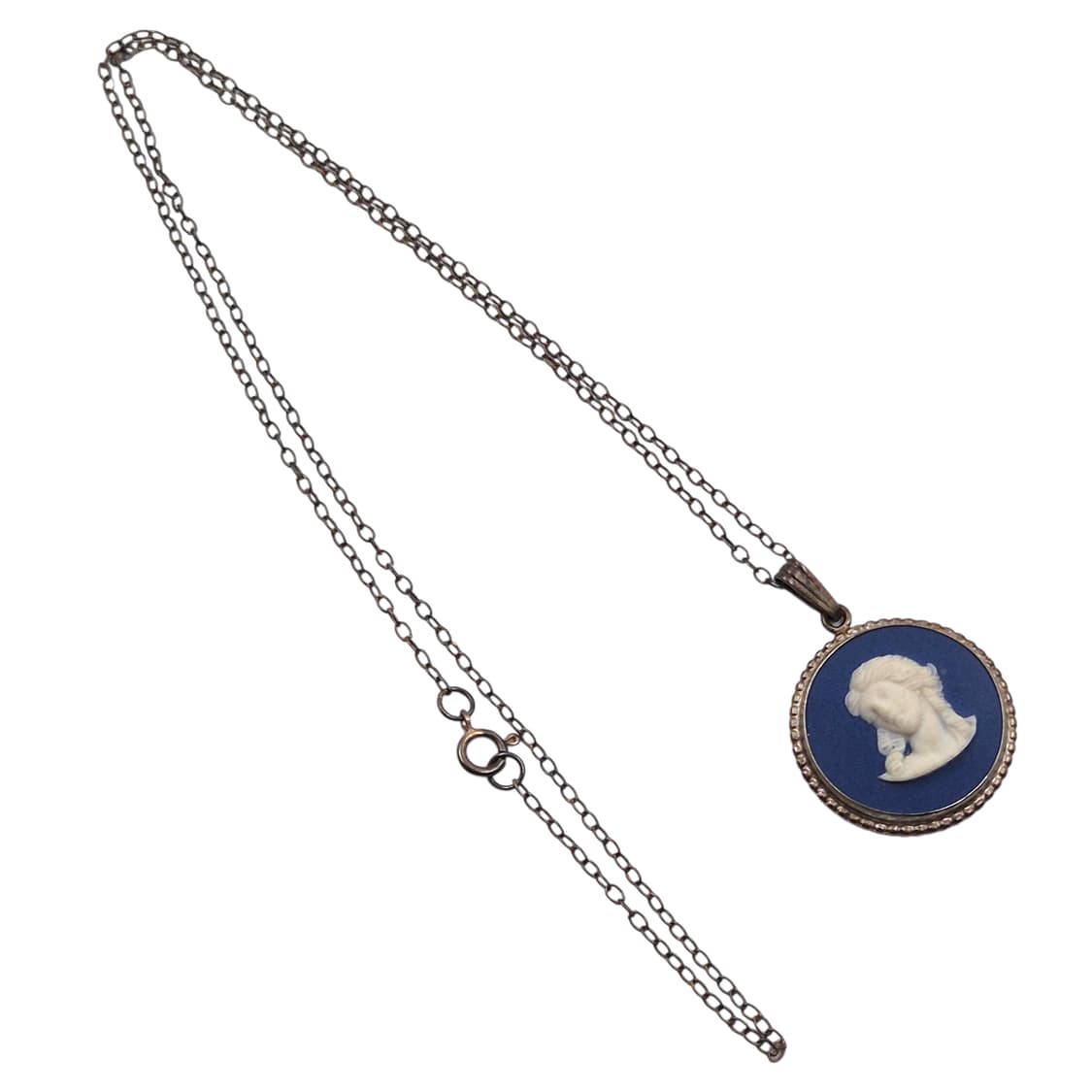 70s 영국 웨지우드 실버925 빅 카메오 목걸이 상품이미지4