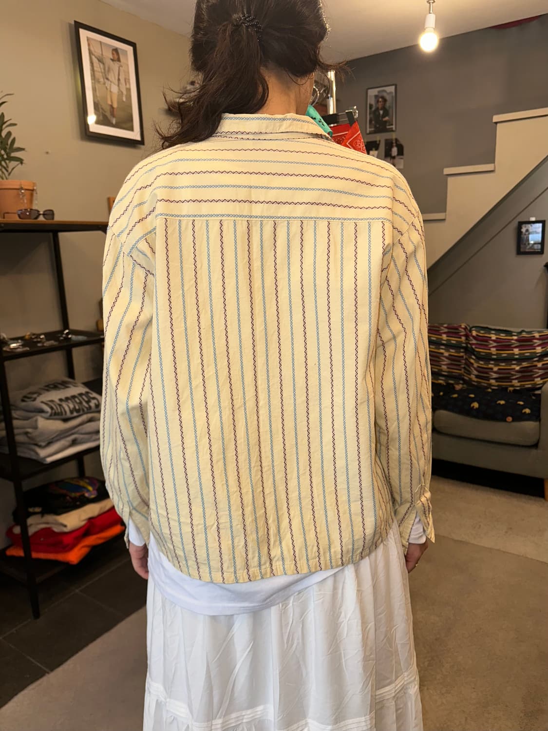 Japanese stripe pattern patch detail SH 상품이미지3