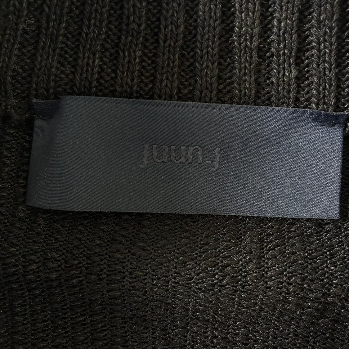 Juun.j 준지 24F/W 부클 인레이 풀집업2-way 블랙 가디건 상품이미지4