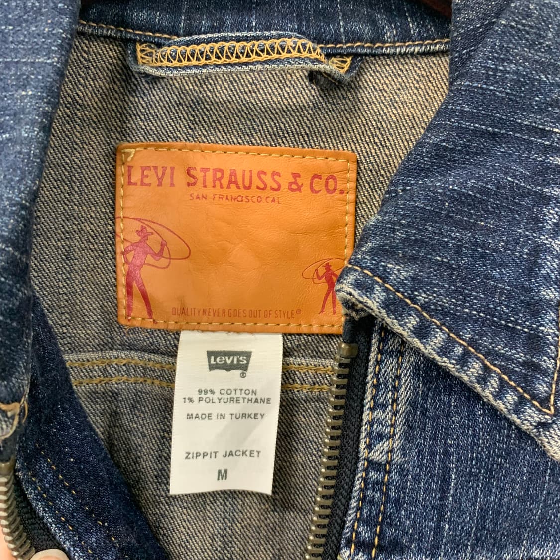 리바이스 y2k 와투케 데님 집업 자켓  상품이미지6