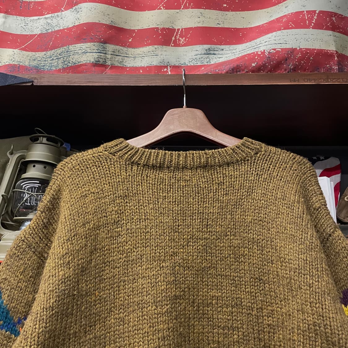 90s 빈티지 오리지널 패턴 코위찬 헤비 울 니트 스웨터 상품이미지5