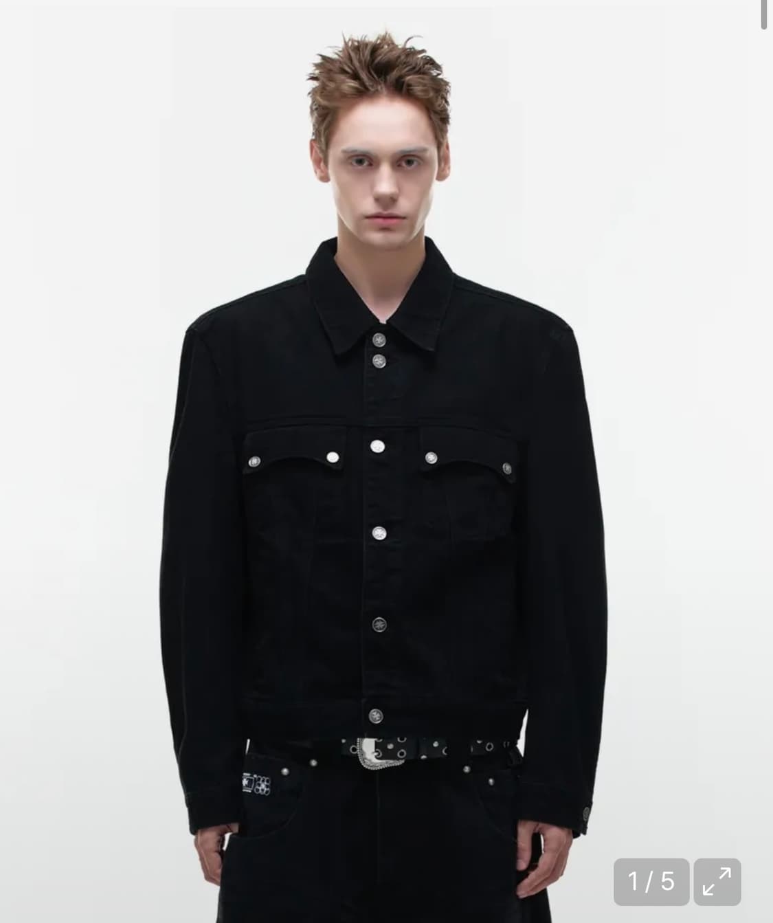 Opus0012 블랙 데님 자켓 상품이미지1