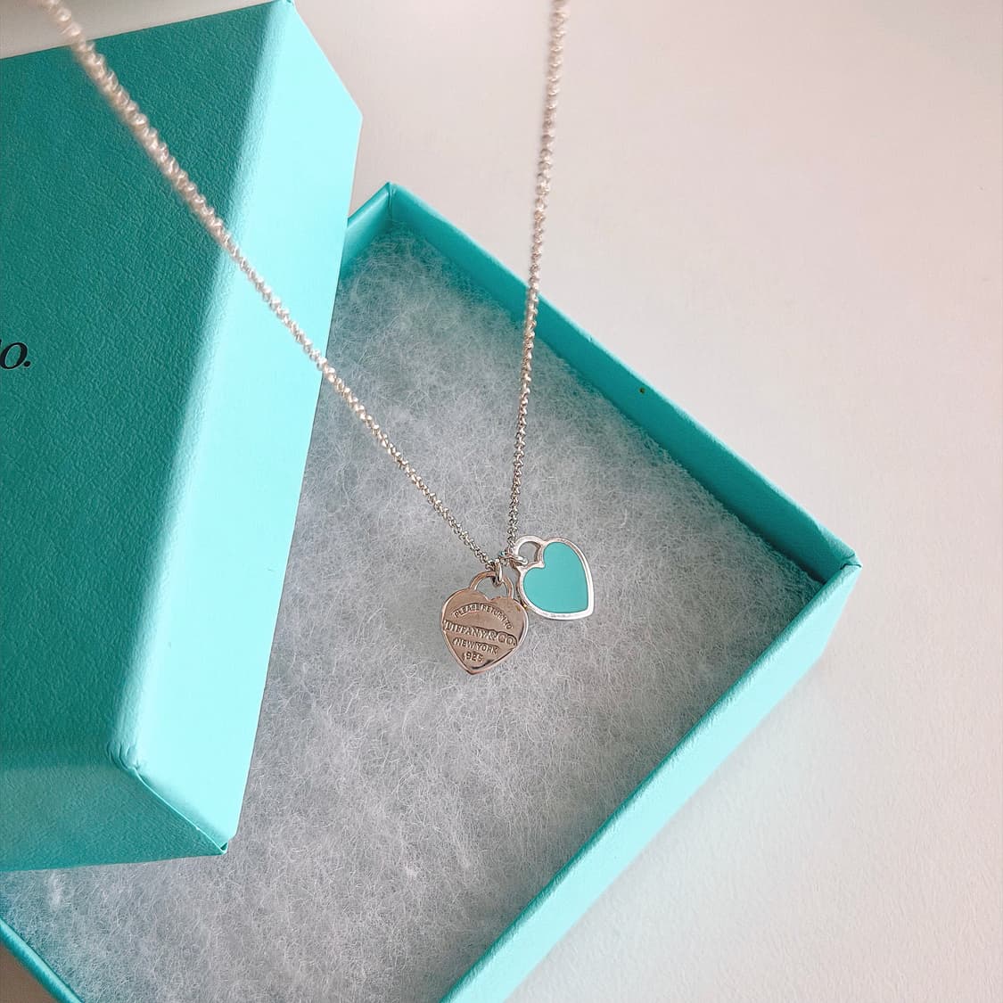 티파니 앤코 더블하트 목걸이  상품이미지4