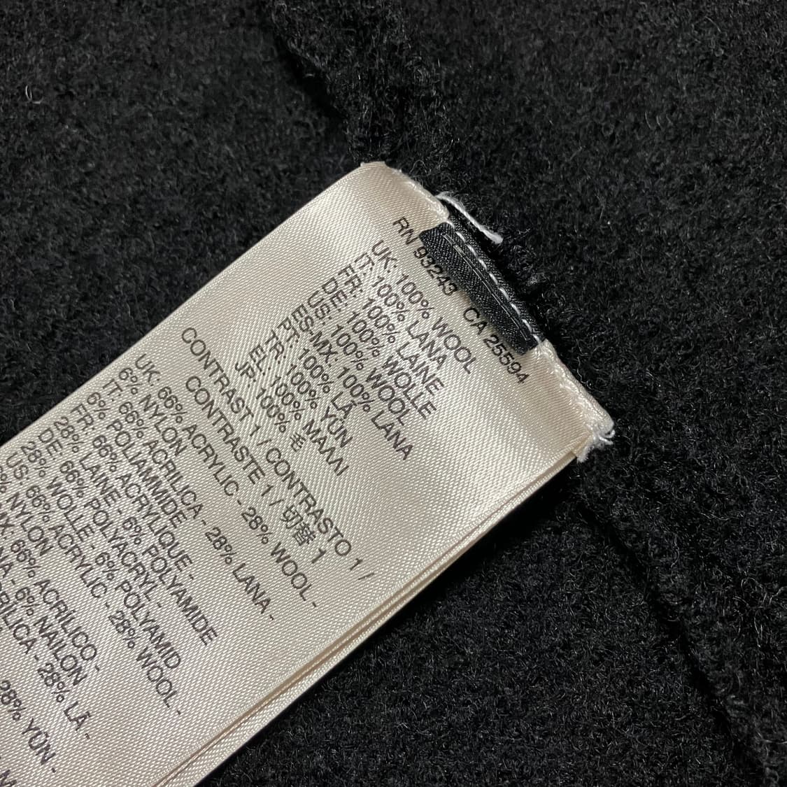 디젤 카라 부클 울 코트 블랙 Diesel 상품이미지6