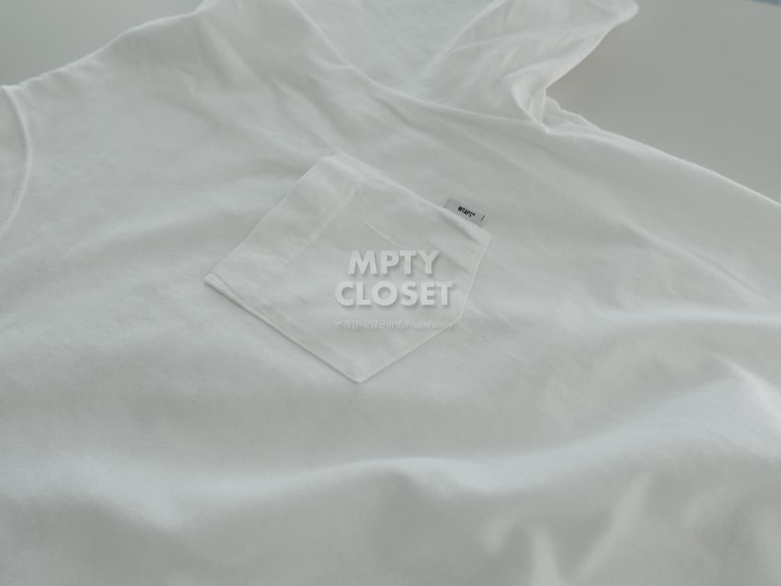 [3] WTAPS 더블탭스 반발티 화이트 241ATDT-CSM24 상품이미지6