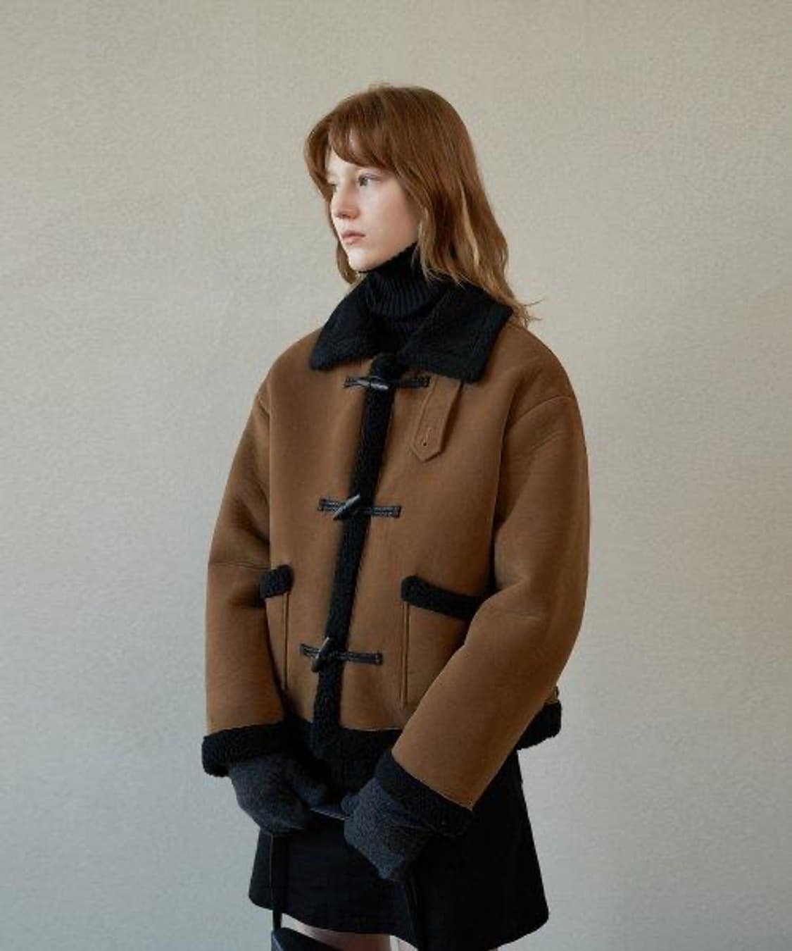 라퍼지 포 여성 숏 더블 무스탕 점퍼 S 상품이미지1