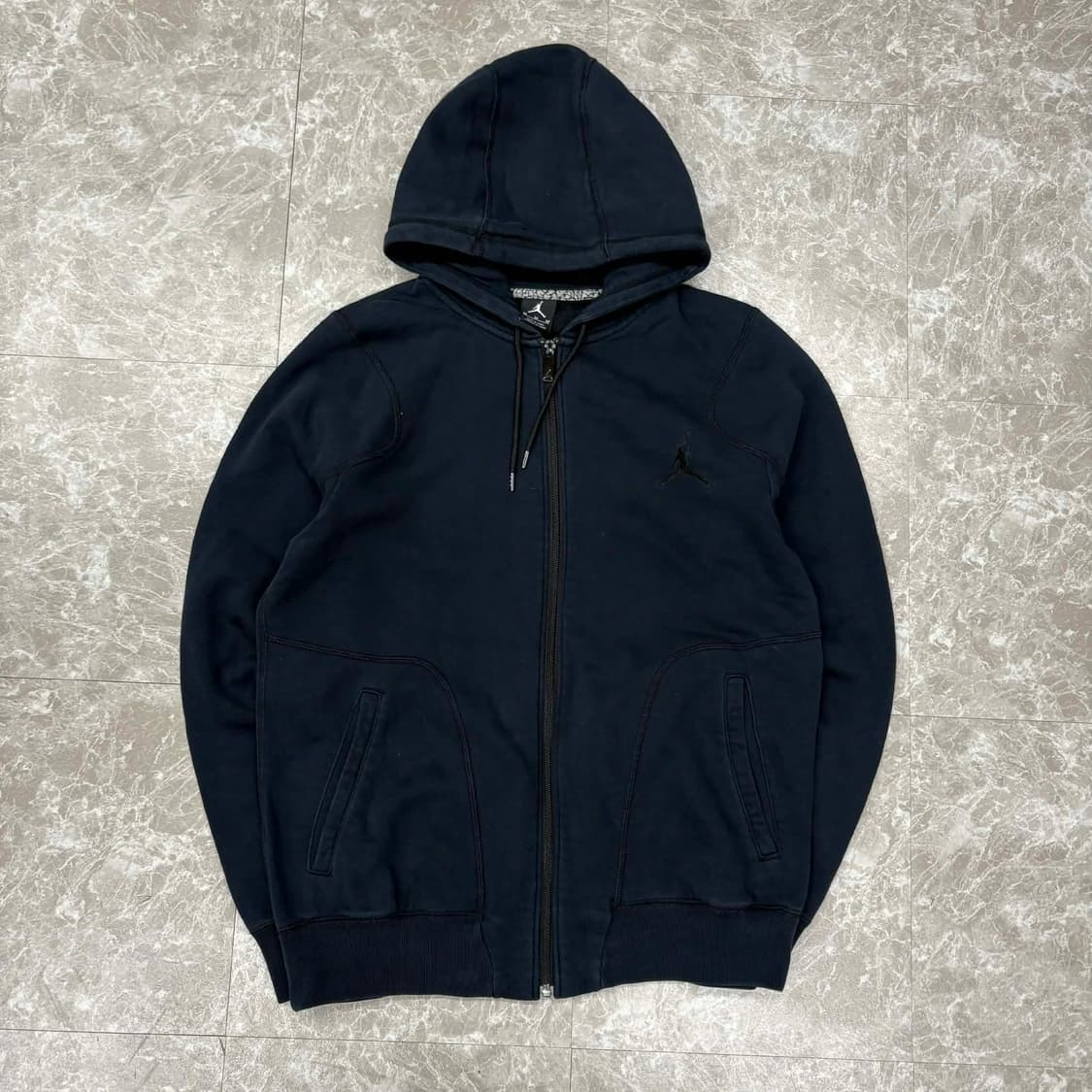 나이키 에어 조던 블랙 스웻 후드집업 희귀져지(M) 상품이미지3