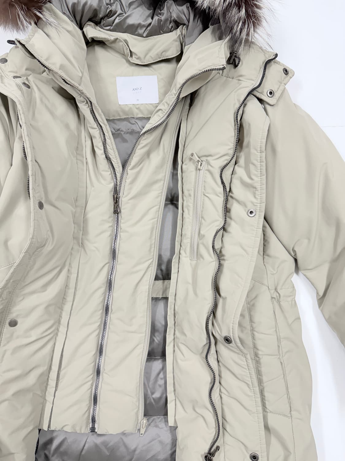 앤드지 폭스퍼 구스 맥스다운 롱패딩 상품이미지7