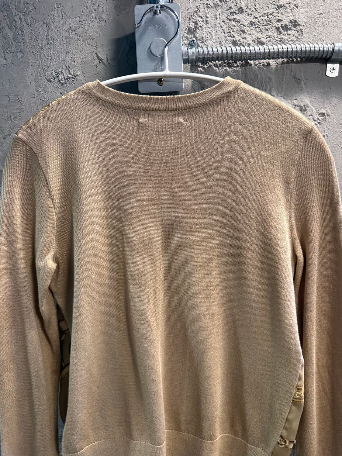 로렌 랄프로렌 체인 프린팅 니트 가디건 베이지 S 상품이미지6