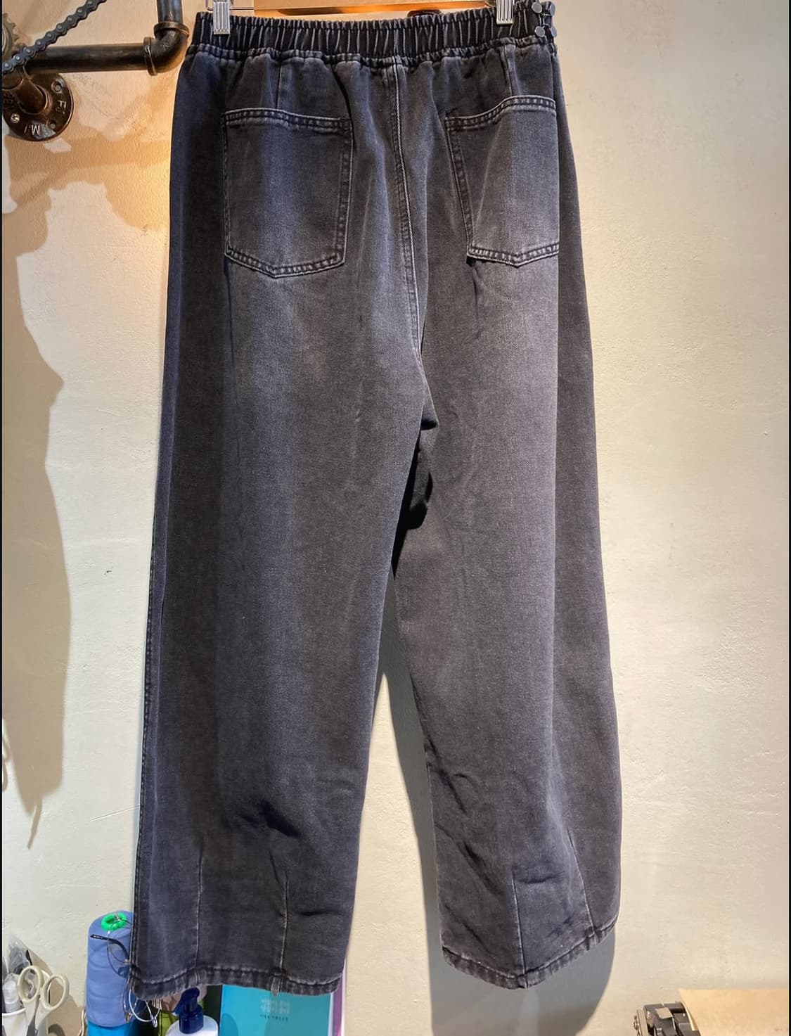 흑청 커브드 팬츠 상품이미지3