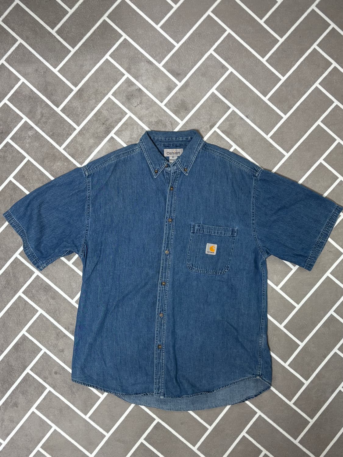 칼하트 데님 하프셔츠 상품이미지1
