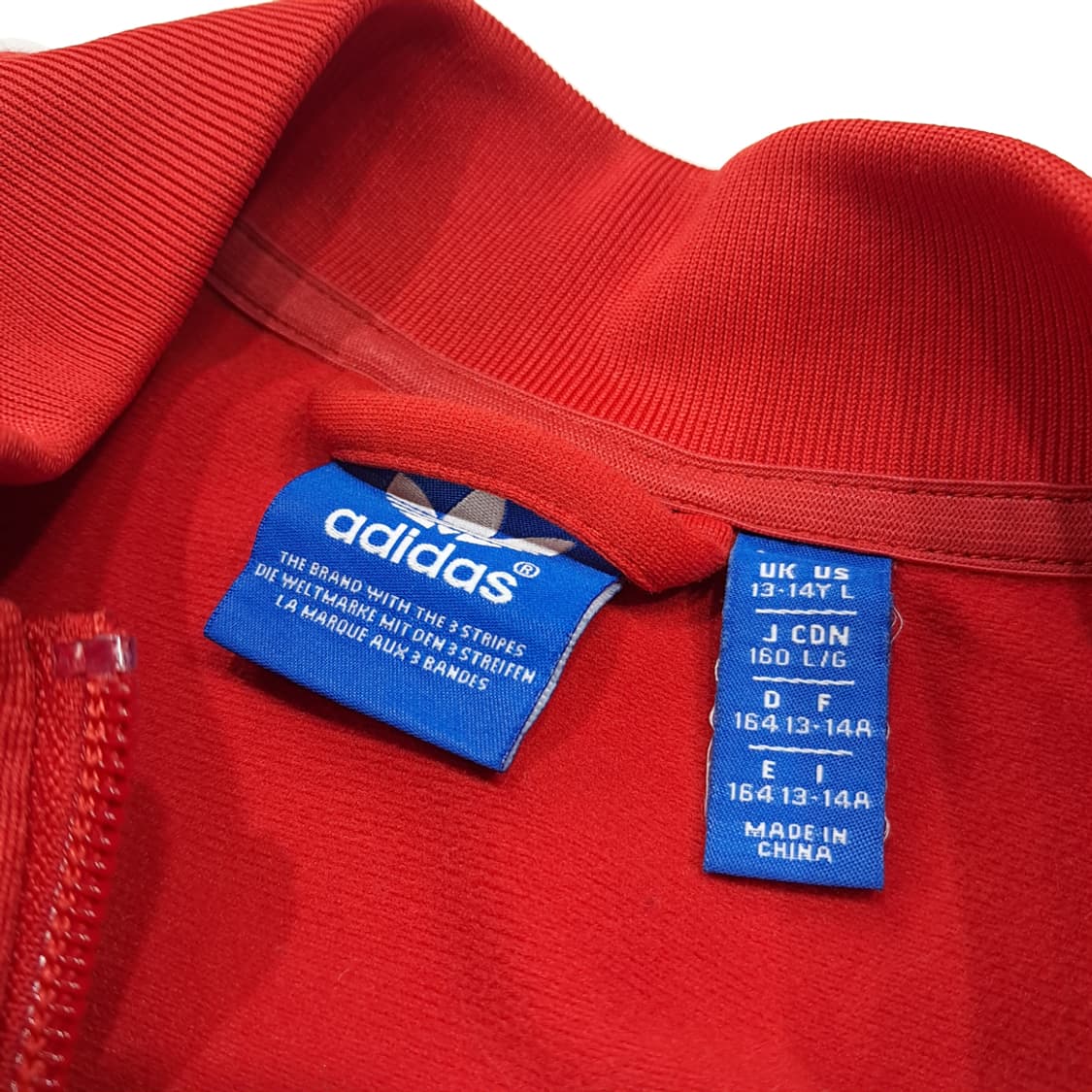 CL696 L 아디다스 오리지널 00s 트레포일 레드 저지 자켓 집업 상품이미지3