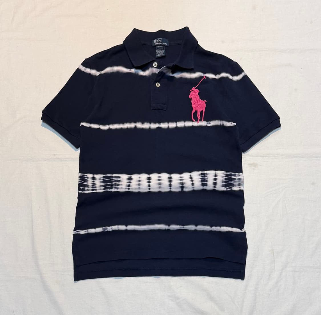희귀) 폴로 랄프로렌 빅포니 타이다이 카라티 네이비 상품이미지1