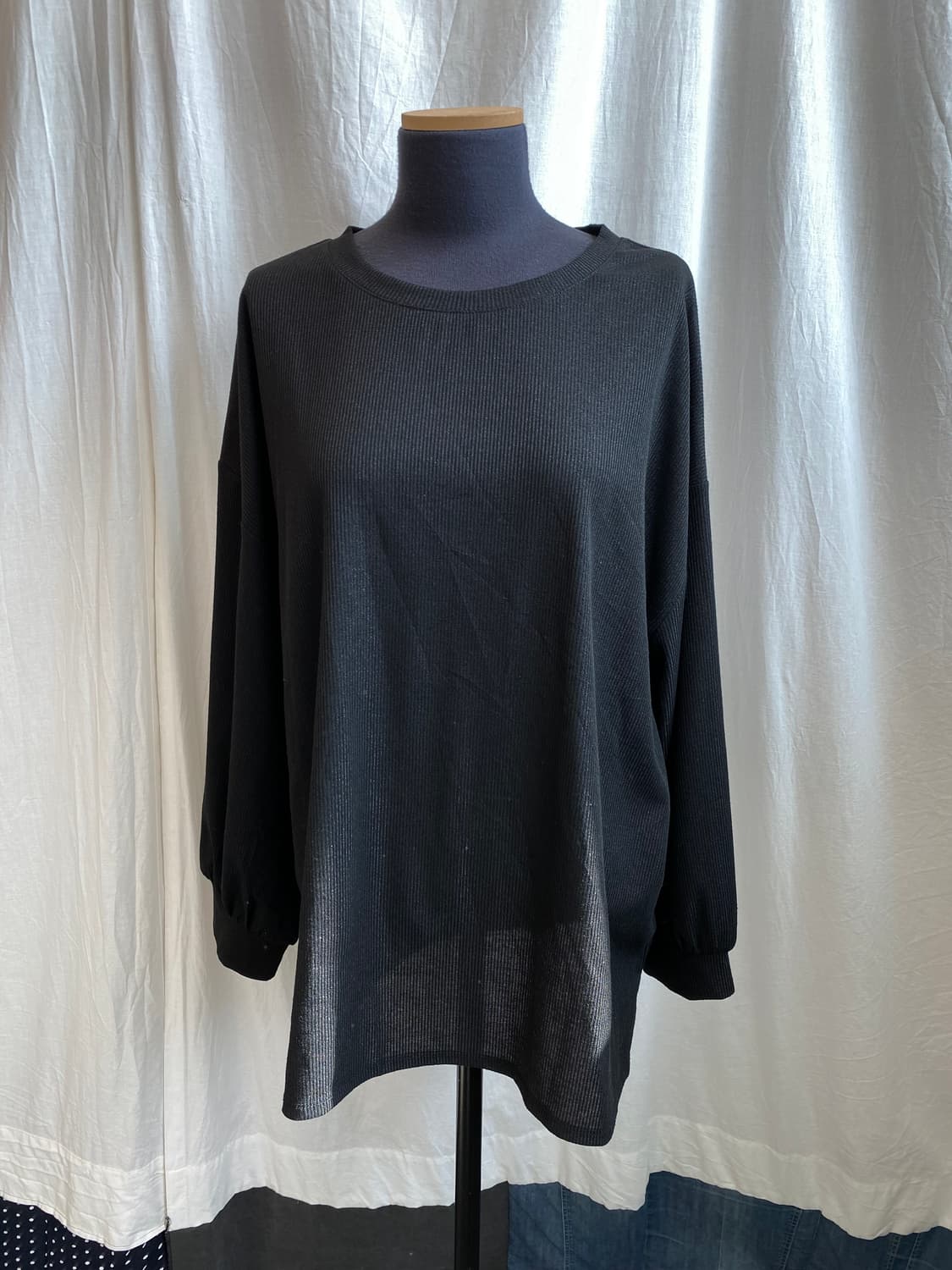 블랙 글리터 탑(XL) 상품이미지1