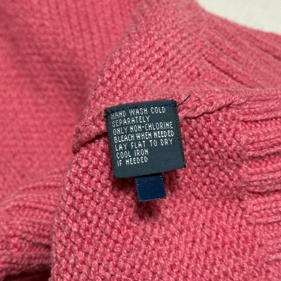 S 폴로랄프로렌 핑크 코튼 반집업 니트 상품이미지5