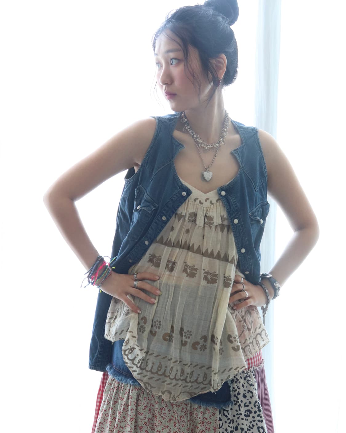 [Kapital] Western Denim Tunic Vest 상품이미지3
