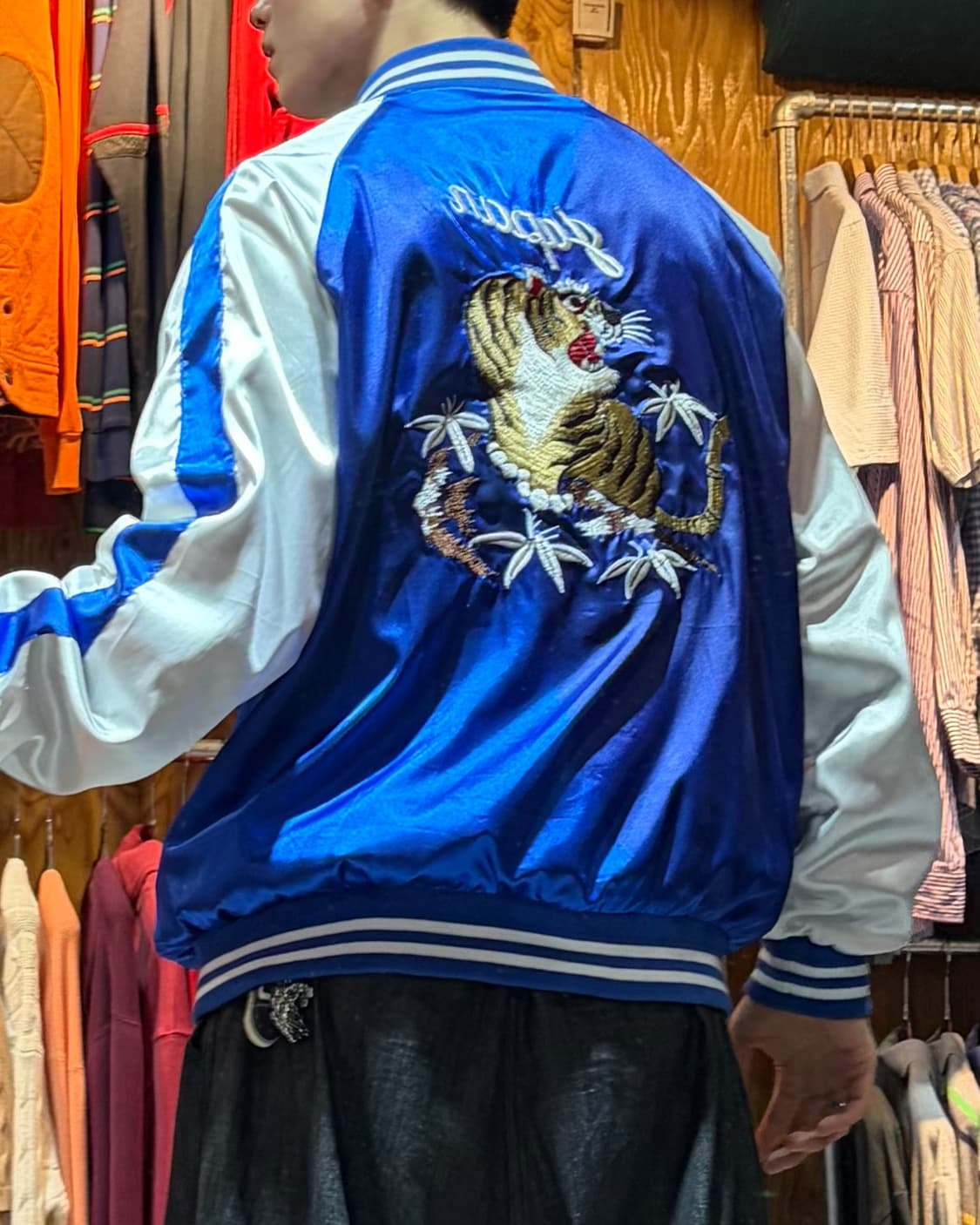 XXL Japan 자수 디테일 리버시블 벨벳 스카잔 상품이미지3