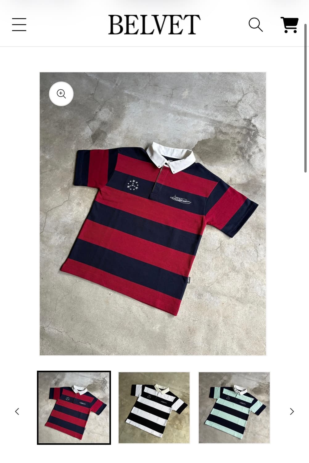 BELVET Heavy Border Polo 상품이미지1