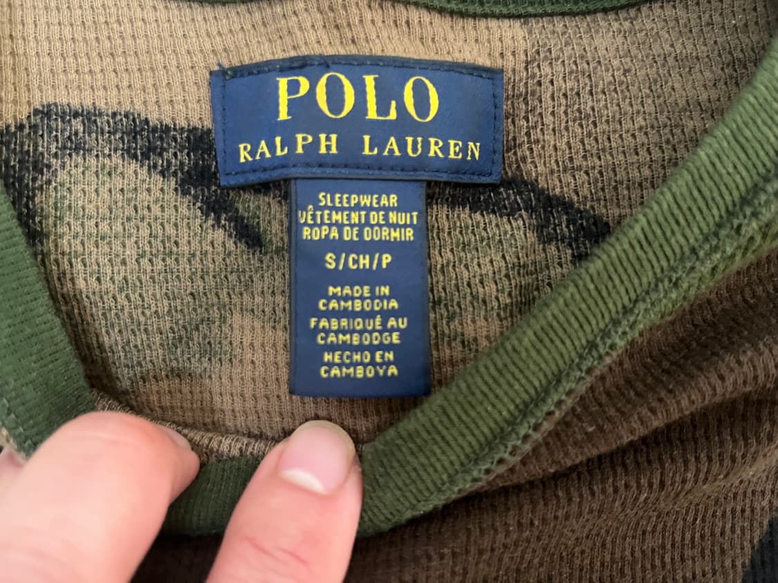 폴로 랄프로렌 카모 와플 롱슬리브 티셔츠 상품이미지2