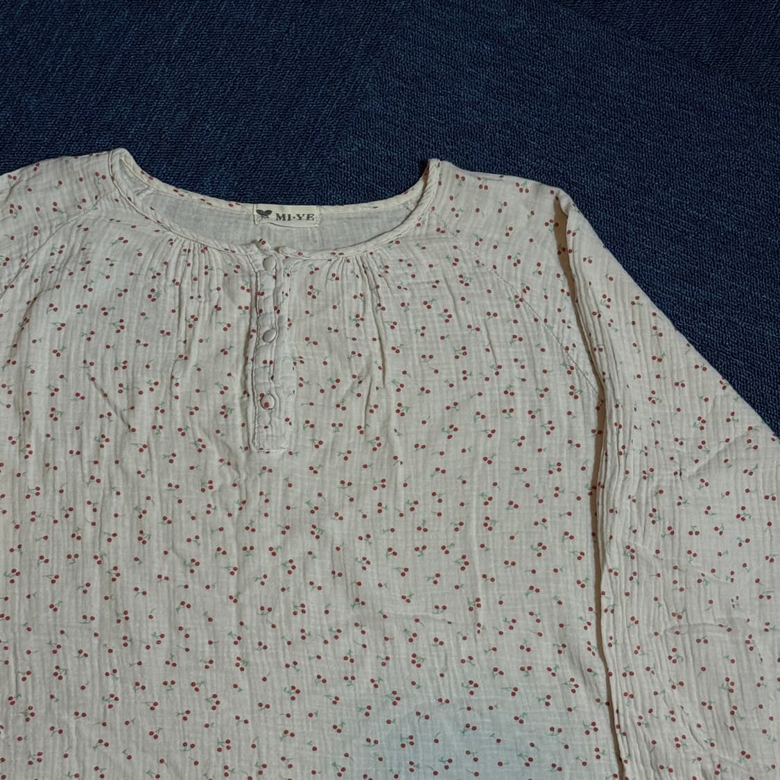 빈티지 모리걸 체리 블라우스 상품이미지2