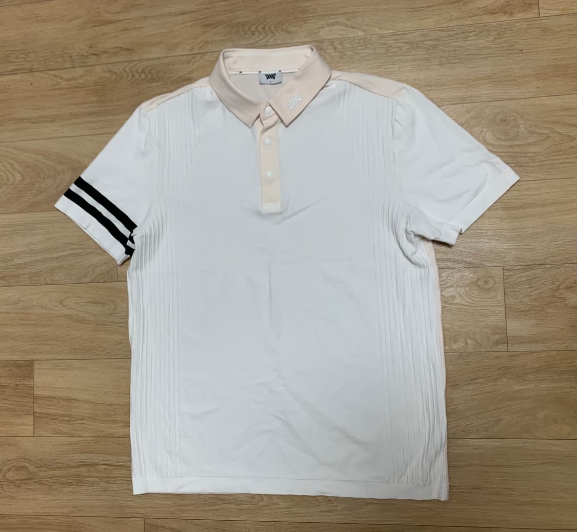 PXG 니트 하이브리드 카라 반팔티 L 상품이미지1