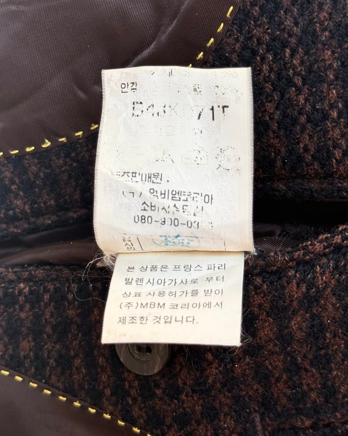 BALENCIAGA 90s brown check blazer 상품이미지10