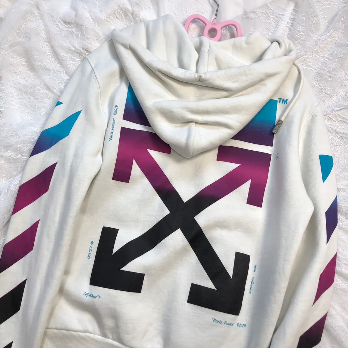 오프화이트 대대장 후드집업 상품이미지2