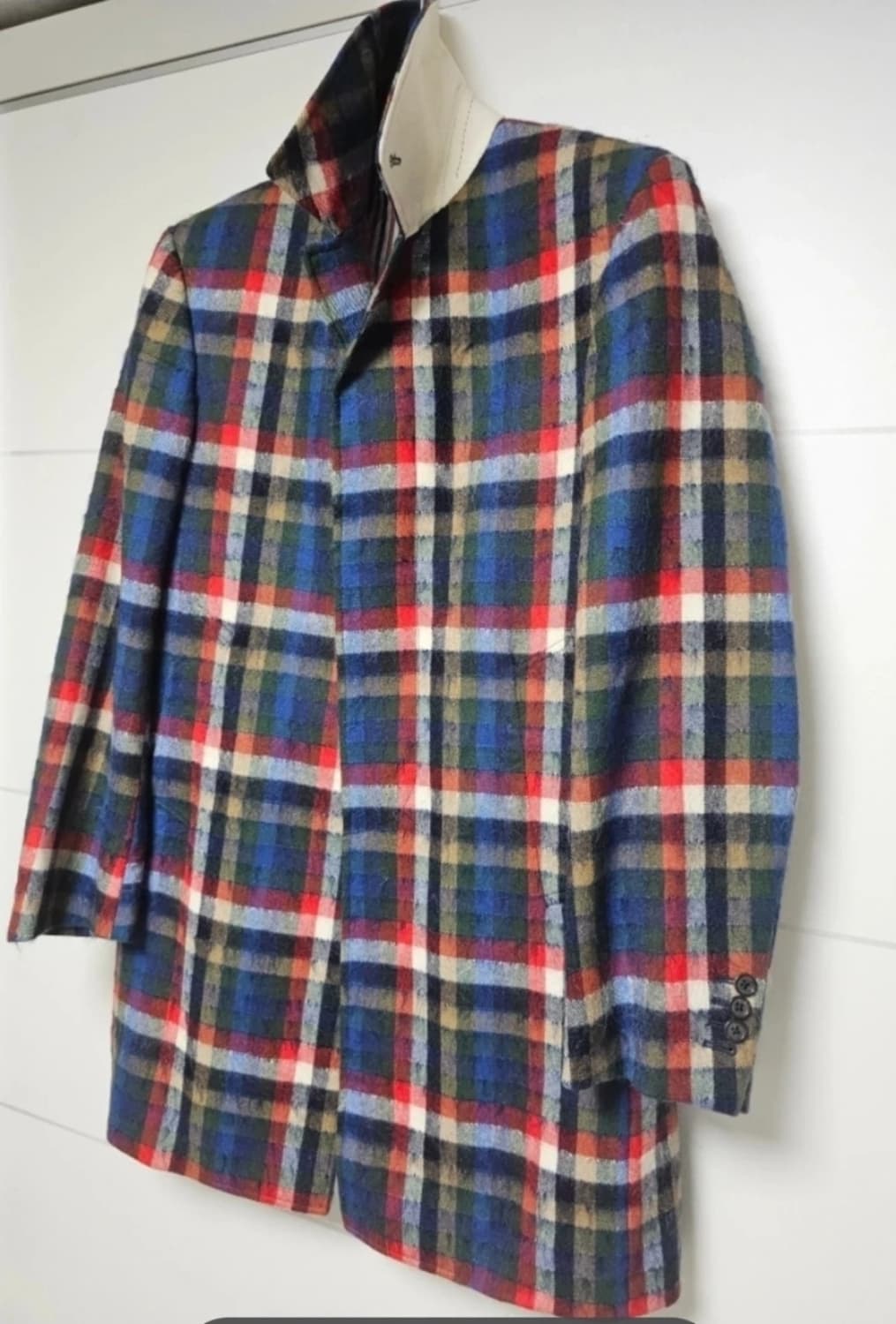 톰브라운 플래드 타탄 체크 코트(0/100슬림/정품) 상품이미지3