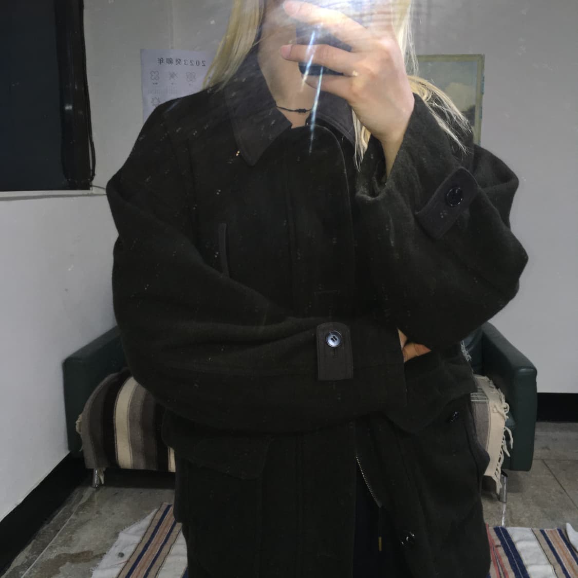 투티/0333 LIVBARY JPN 빈티지 자켓 카키 집업 아우터 상품이미지2