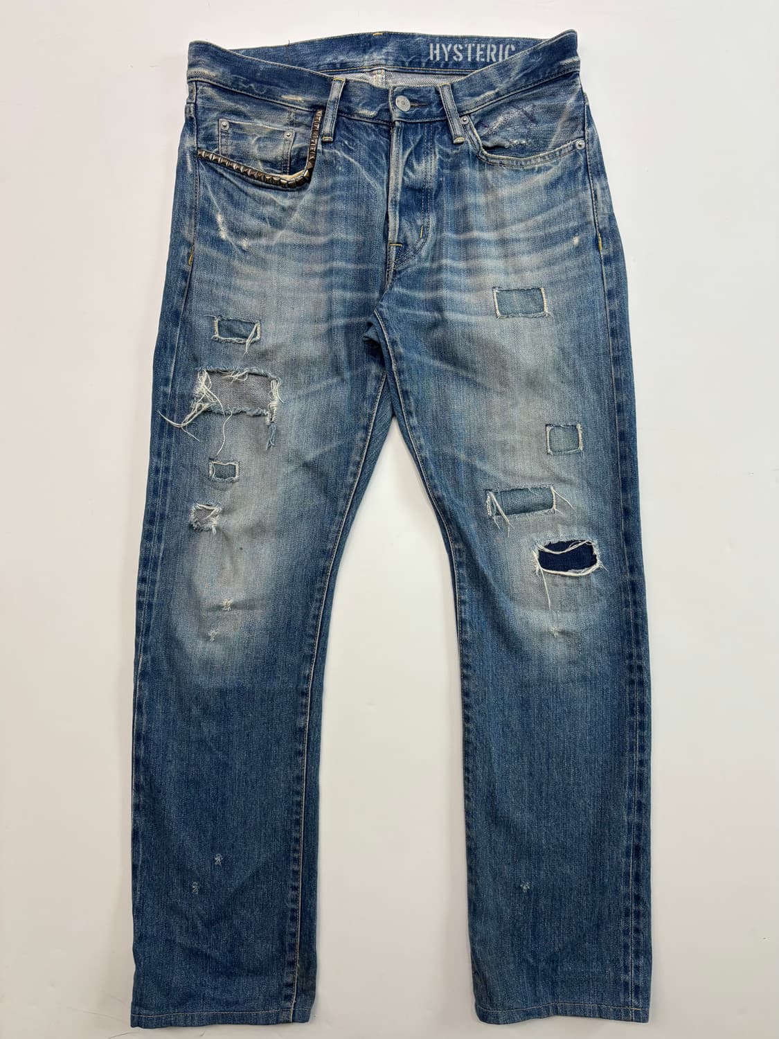 Hysteric Glamour 히스테릭글래머 스터드 데미지 데님 팬츠  상품이미지4
